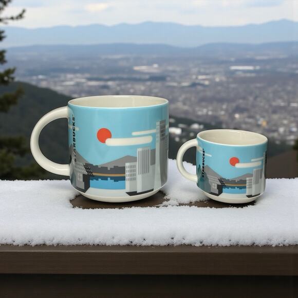 Starbucks Seoul Mug Pair – 14oz Coffee Mug + 3oz Mini Mug – South Korea – NEW - Picture 3 of 6